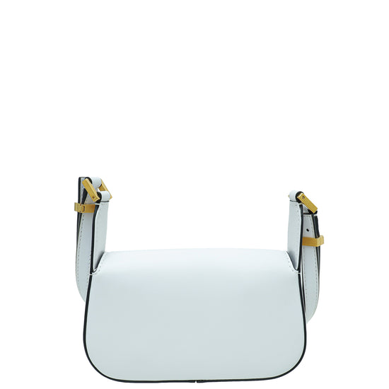 Valentino White Vlogo Chain Shoulder Bag