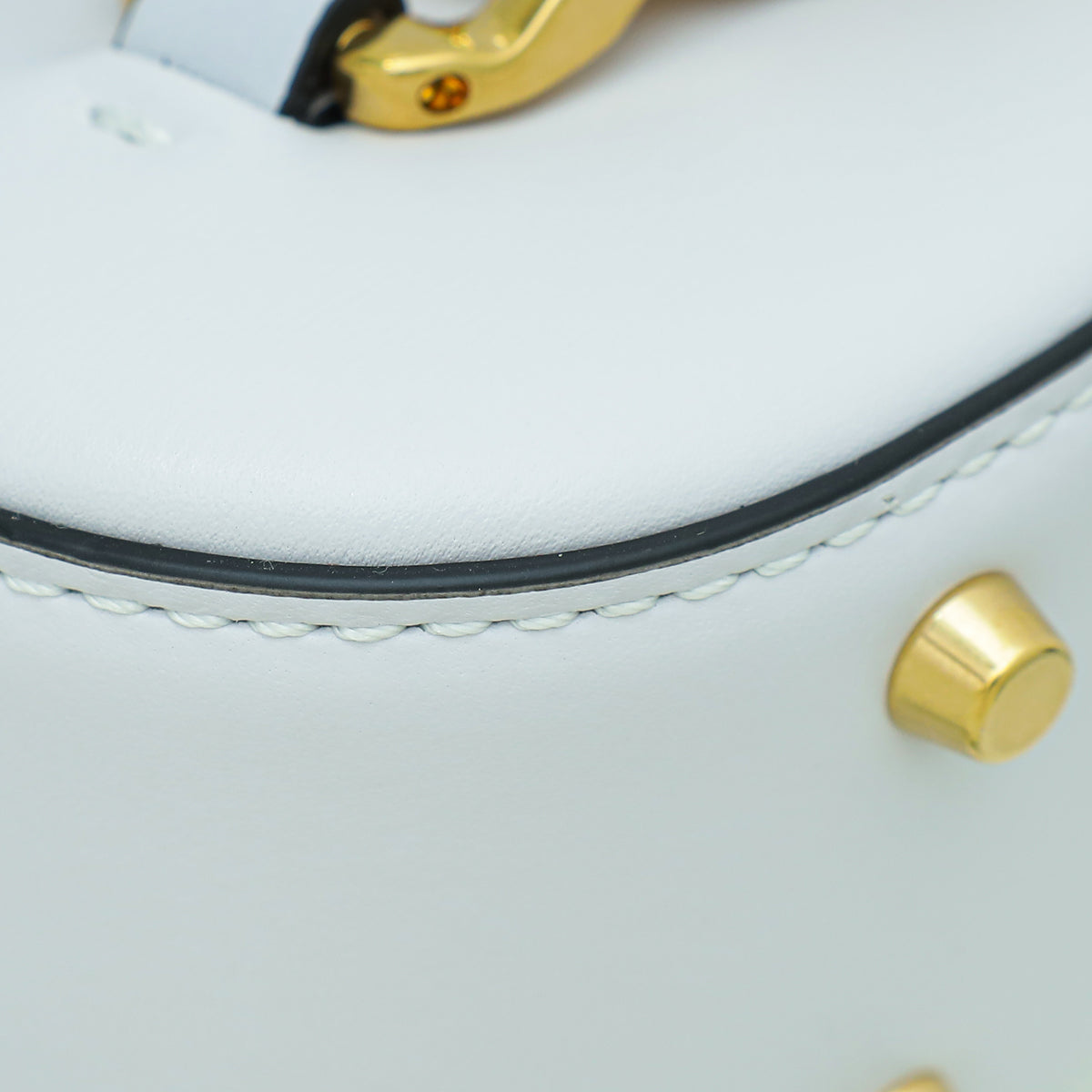 Valentino White Vlogo Chain Shoulder Bag