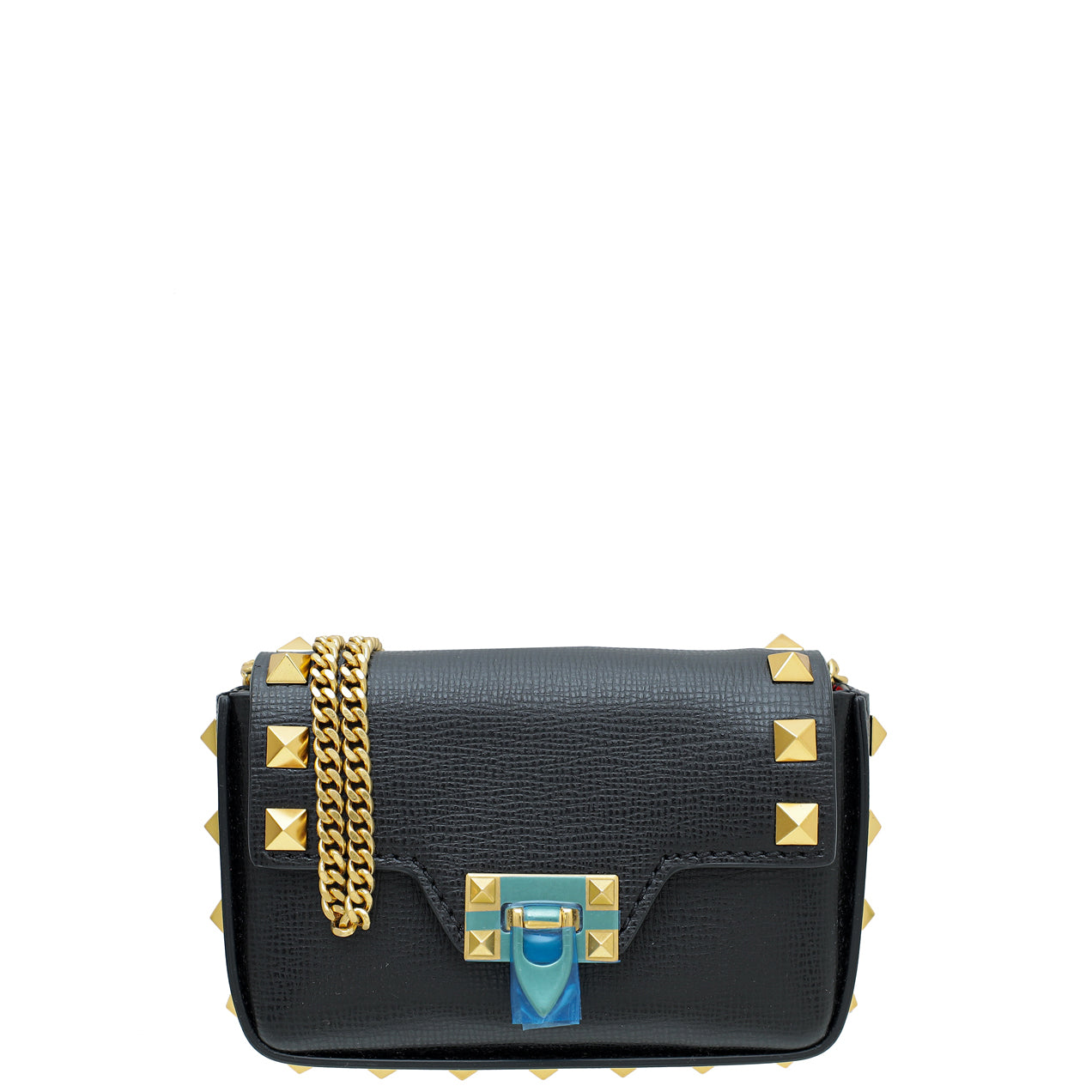 Valentino Black Mini Rockstud Pouch-Valentino-THE CLOSET