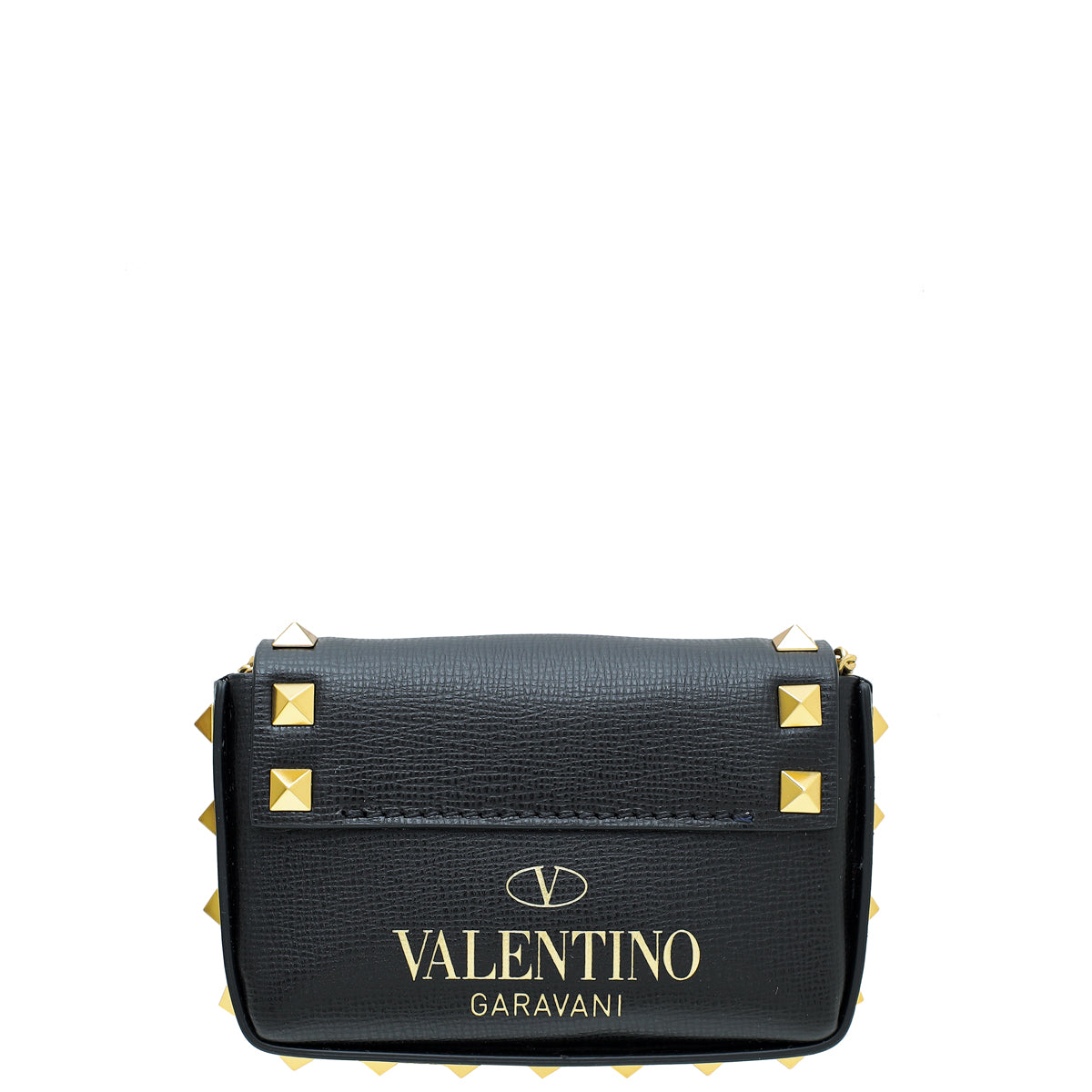 Valentino Black Mini Rockstud Pouch-Valentino-THE CLOSET
