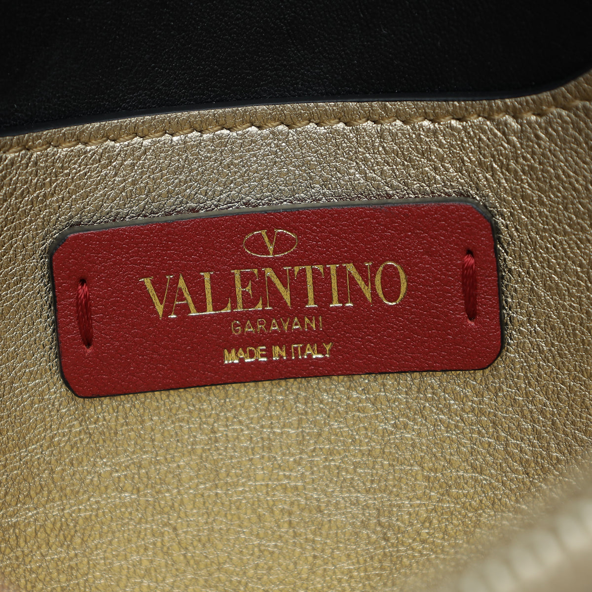 Valentino Gold Rockstud Shoulder Bag
