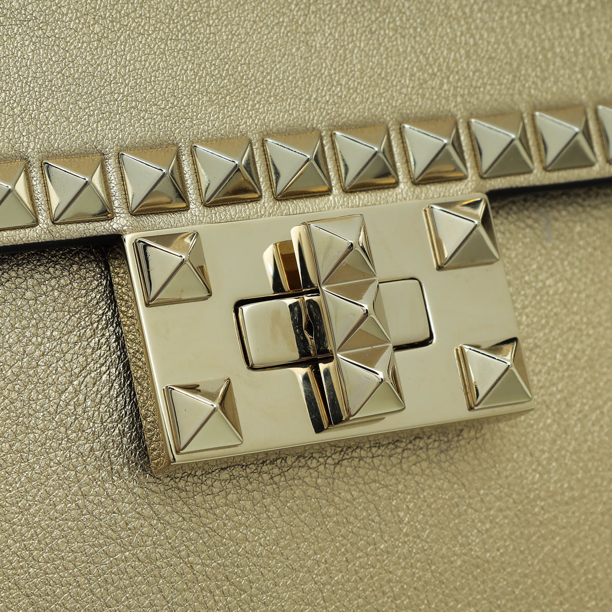 Valentino Gold Rockstud Shoulder Bag