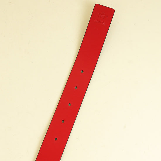 Valentino Bicolor Vlogo Signature Buckle Reversible 30mm Belt 38