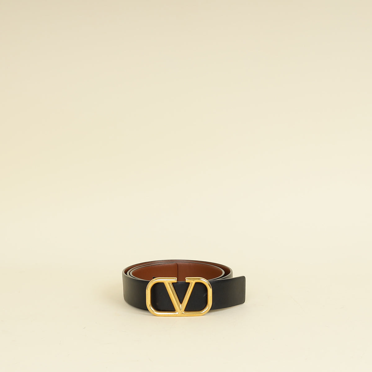 2cm Valentino Belt Tan VALENTINO Vlogo Signature Reversible Elk