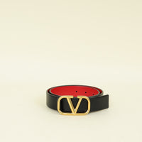 Valentino Bicolor Vlogo Buckle Reversible 30mm Belt 26