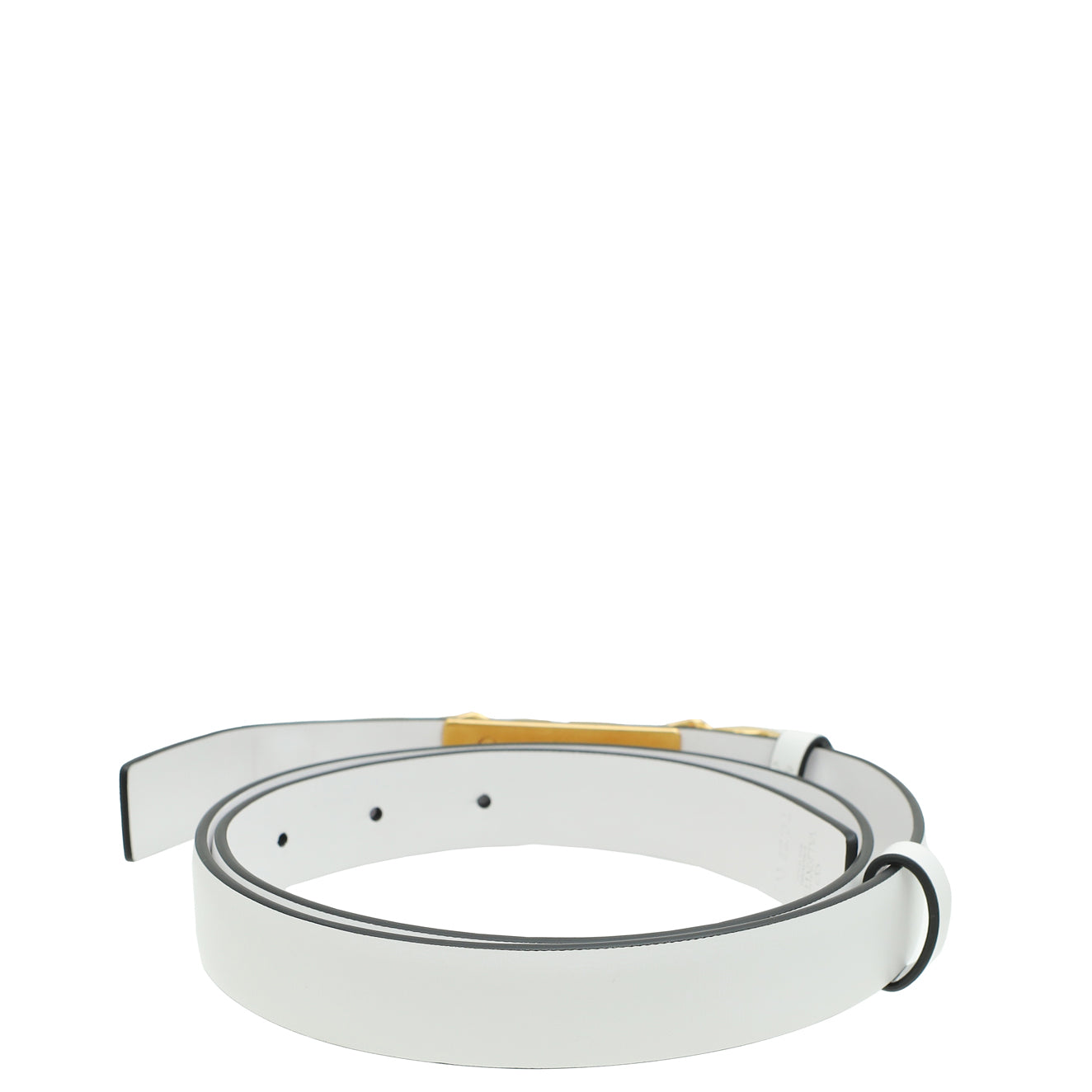 Valentino White VLogo Chain Signature 20mm Belt 28-Valentino-THE CLOSET