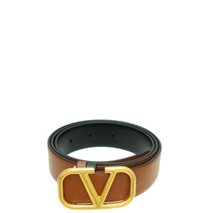 Valentino Bicolor Vlogo Reversible 30mm Belt 32