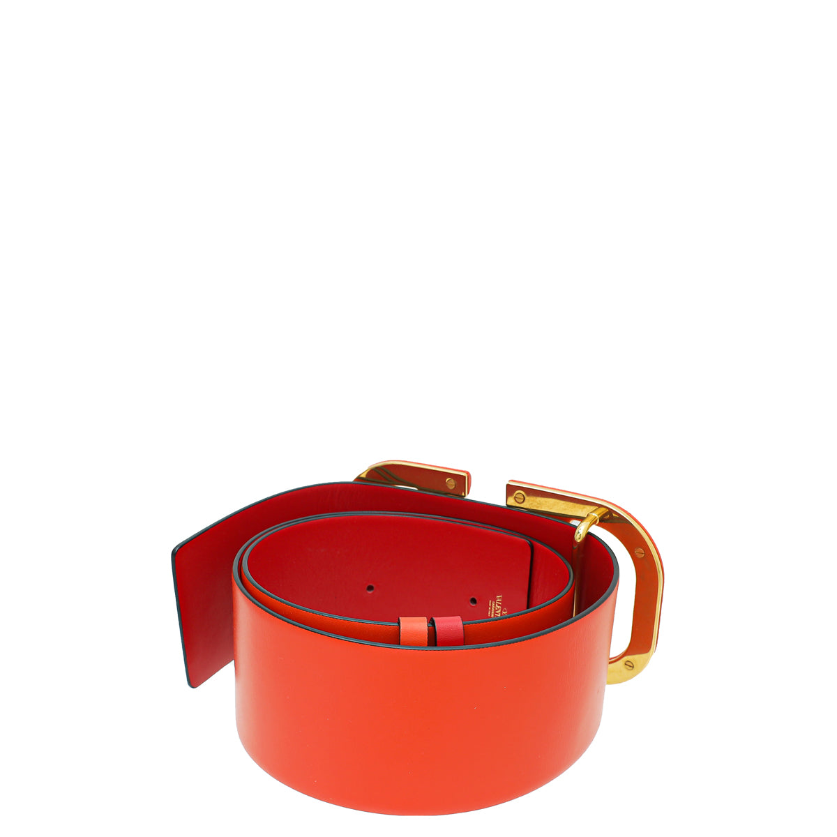 Valentino Orange Vlogo Wide Belt-Valentino-THE CLOSET