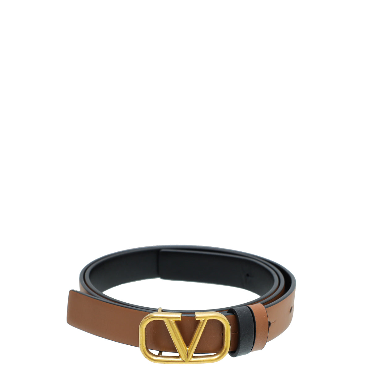 Valentino Bicolor Vlogo Slim Reversible Belt 30