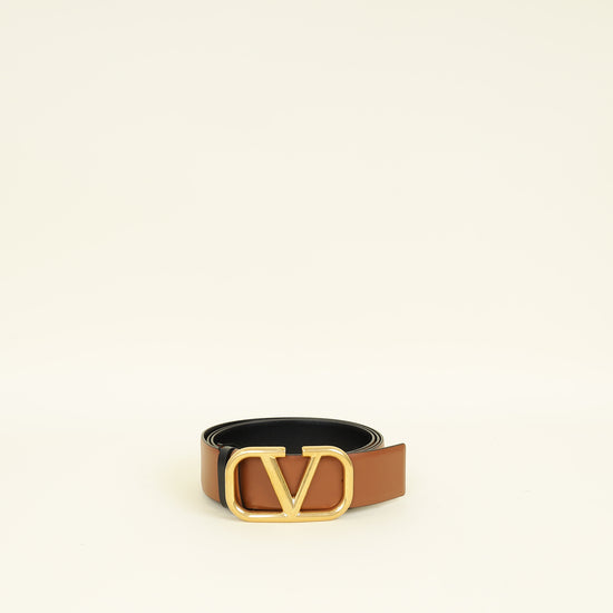 Valentino Bicolor Vlogo Signature Reversible 40mm Belt 48