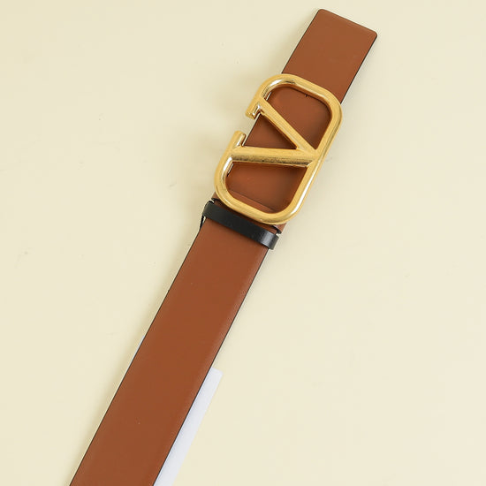 Valentino Bicolor Vlogo Signature Reversible 40mm Belt 48