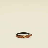 Valentino Bicolor VLogo Buckle Reversible Slim Belt 26