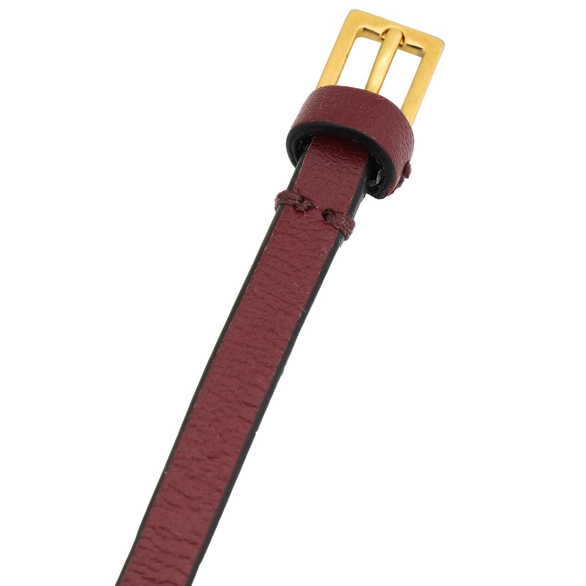 Valentino Burgundy VLogo Signature Strass Leather Bracelet
