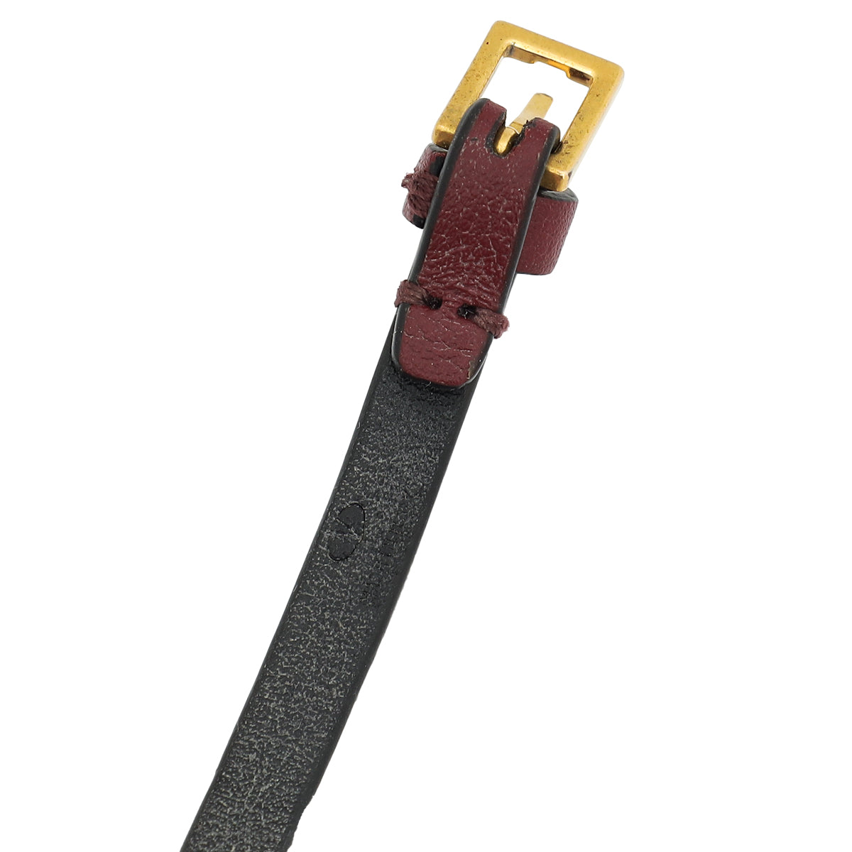 Valentino Burgundy VLogo Signature Strass Leather Bracelet