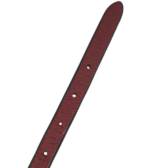 Load image into Gallery viewer, Valentino Burgundy VLogo Signature Strass Leather Bracelet
