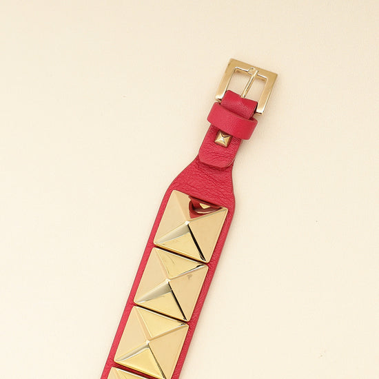 Valentino Hot Pink Rockstud Bracelet-Valentino-THE CLOSET