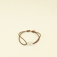 Valentino Brown Vlogo Cord Bracelet