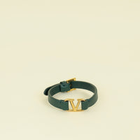 Valentino Dark Green Vlogo Bracelet