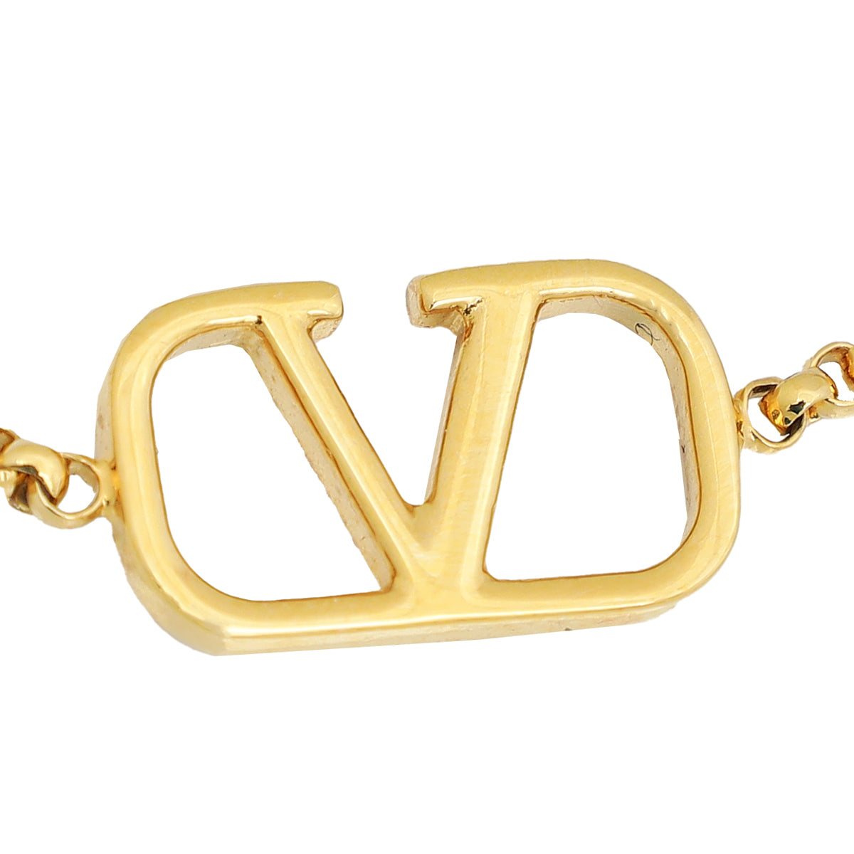 Valentino Gold Finish VLogo Signature Bracelet-Valentino-THE CLOSET