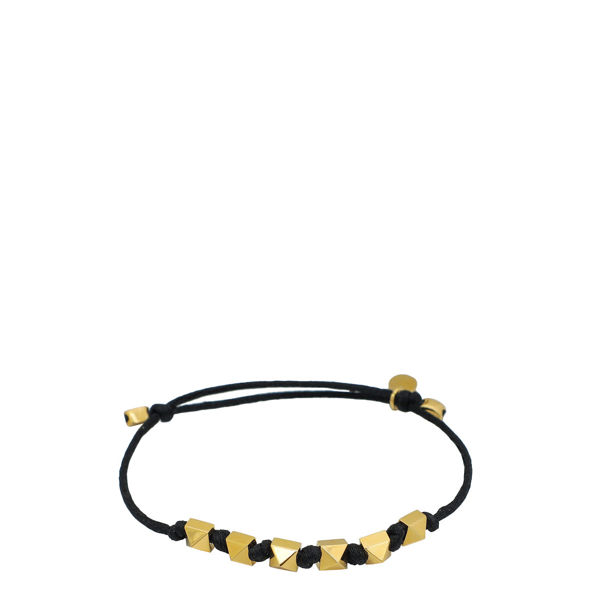 Valentino Gold Finish Rockstud Cord Bracelet-Valentino-THE CLOSET
