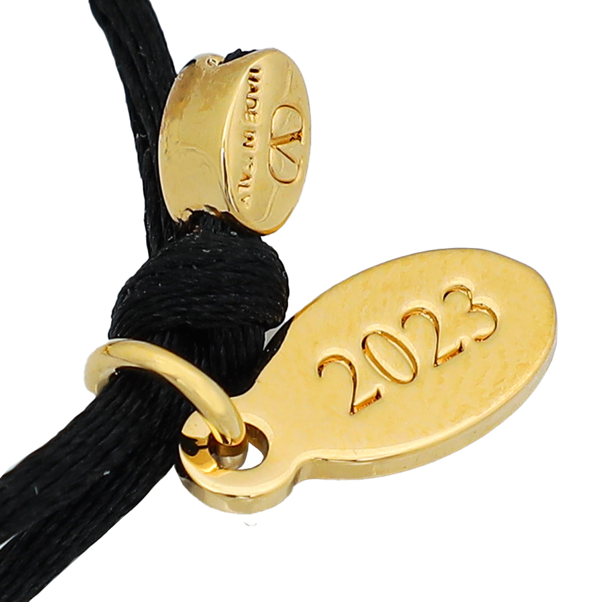 Valentino Gold Finish Rockstud Cord Bracelet