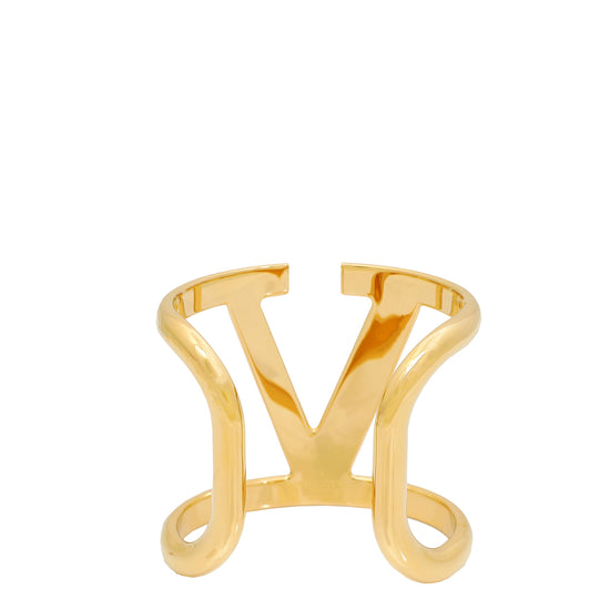 Valentino Gold Vlogo Cuff Small Bracelet