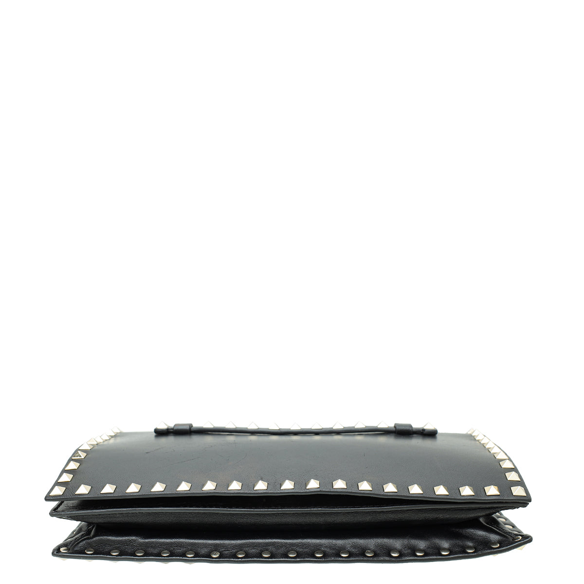 Valentino Black Rockstud Wristlet Clutch