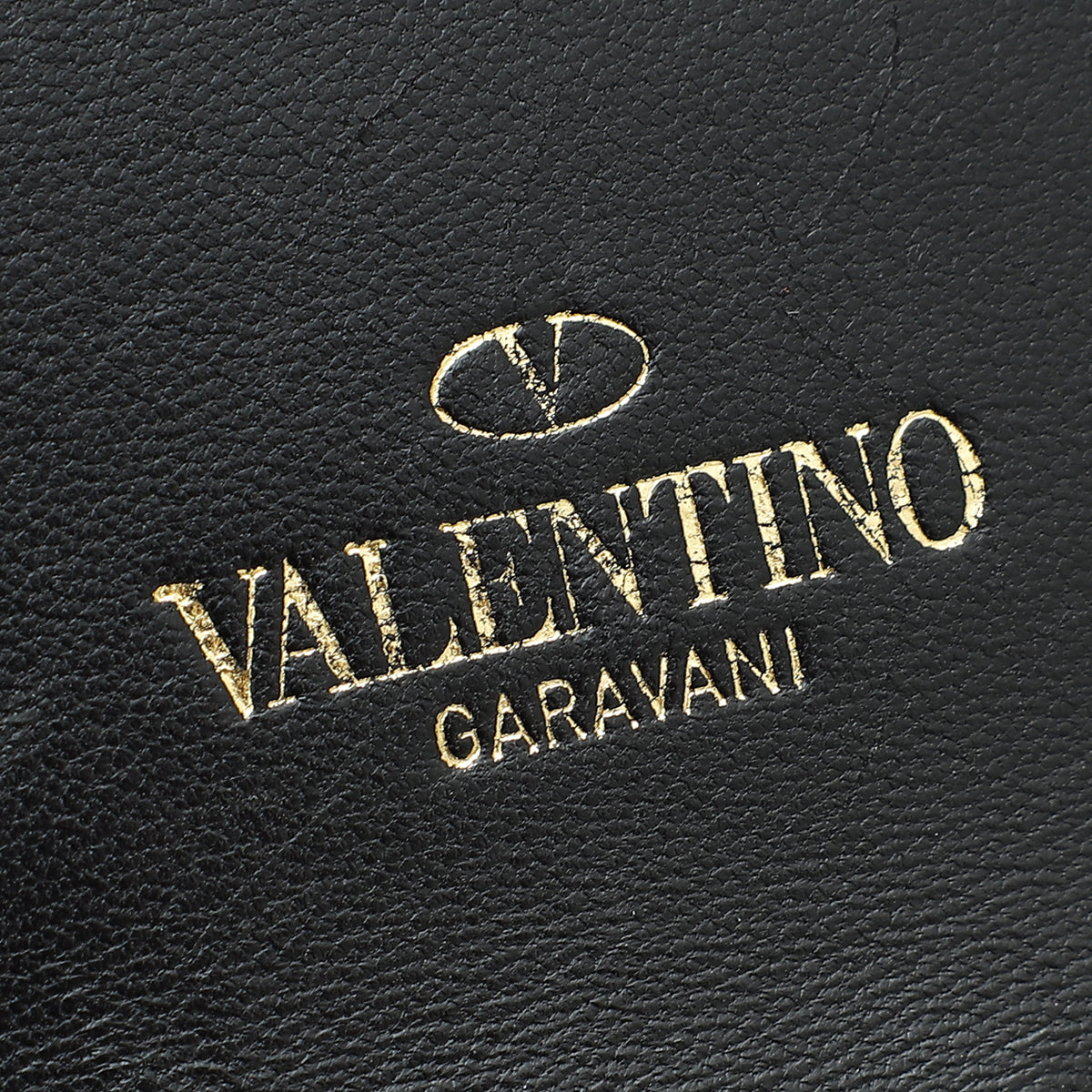 Valentino Black Rockstud Wristlet Clutch
