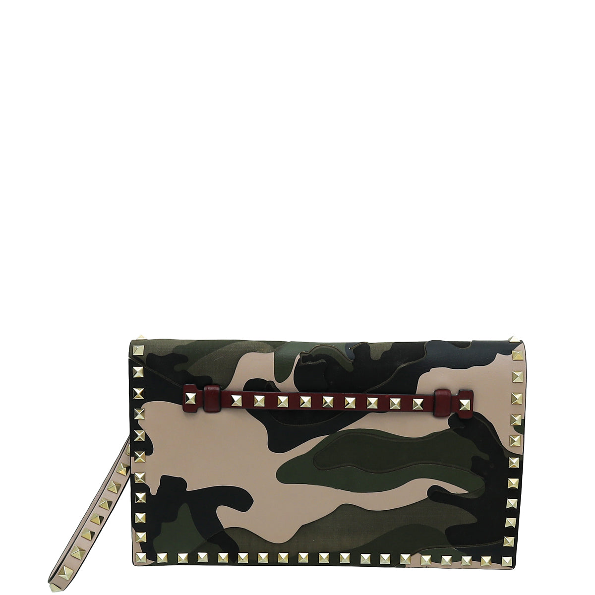 Valentino Camouflage Rockstud Wristlet Clutch-Valentino-THE CLOSET