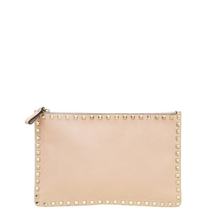 Valentino Light Pink Rockstud Flat Pouch
