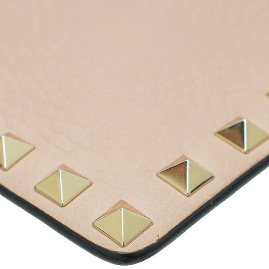 Valentino Light Pink Rockstud Flat Pouch