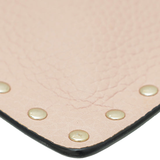 Valentino Light Pink Rockstud Flat Pouch