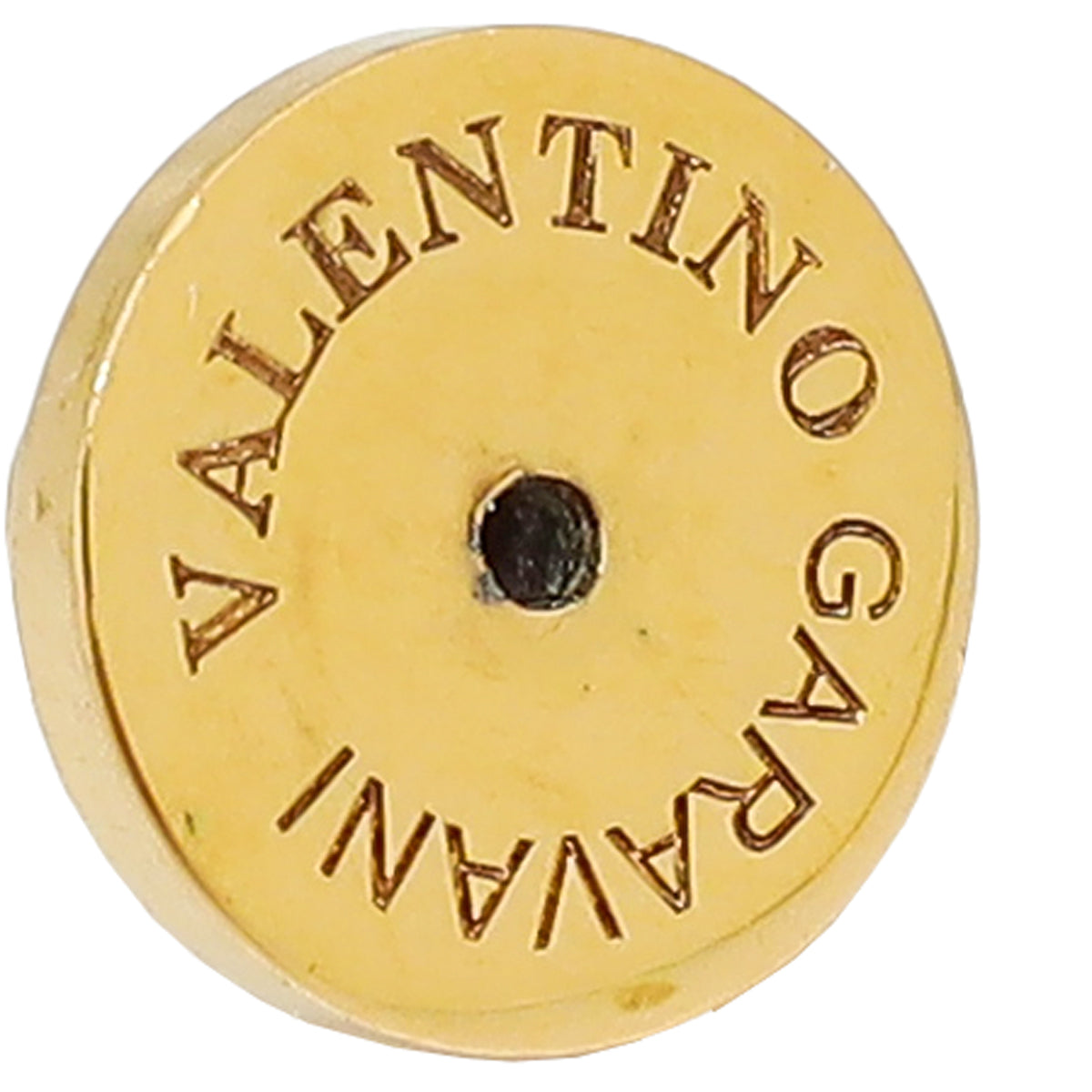 Valentino Gold Finish VLogo Signature Earrings