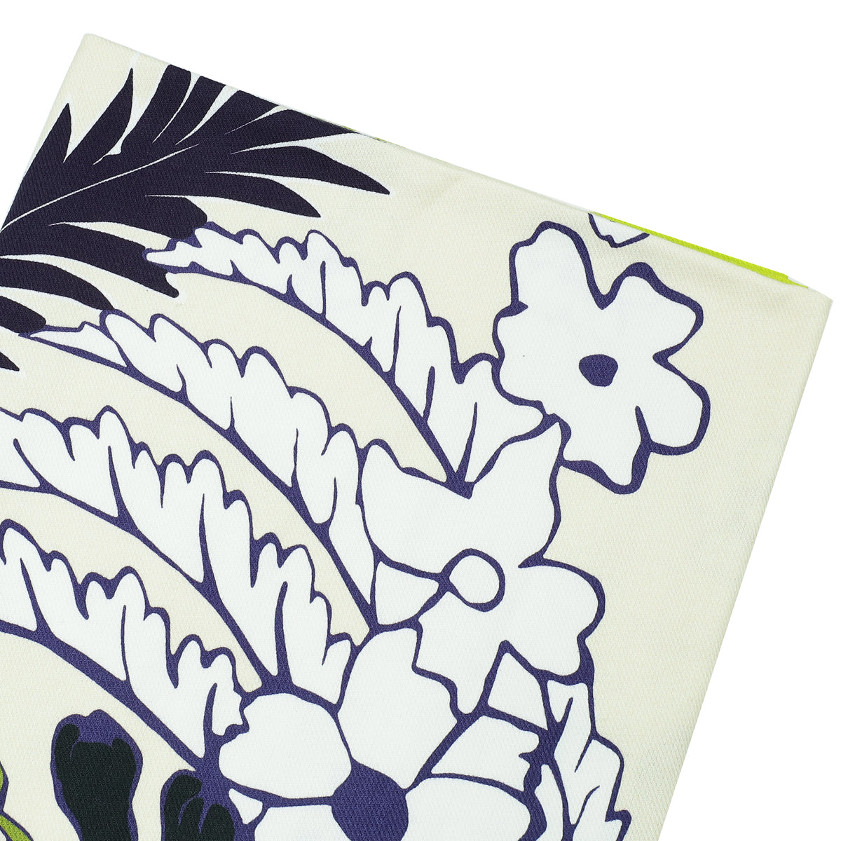 Valentino White Multicolor Fringed Floral Print Cotton-Twill Stole Scarf