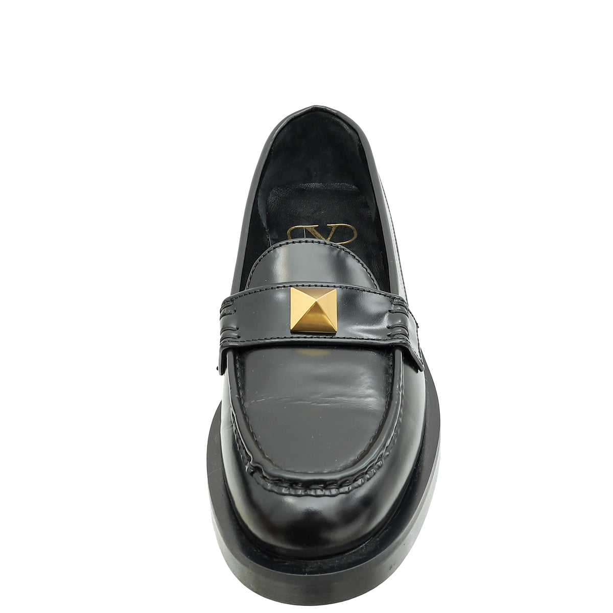 Valentino Black Roman Stud Loafers 36-Valentino-THE CLOSET