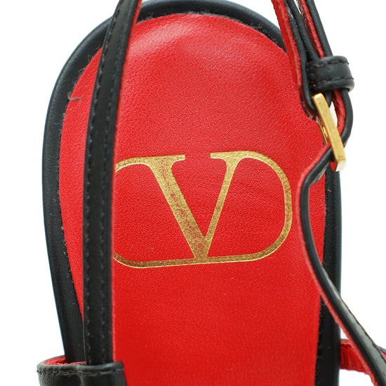 Valentino Black Vlogo Platform Slingback Pump 38.5