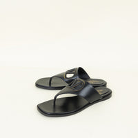 Valentino Black Garavani VLogo Signature Thong Flats 37