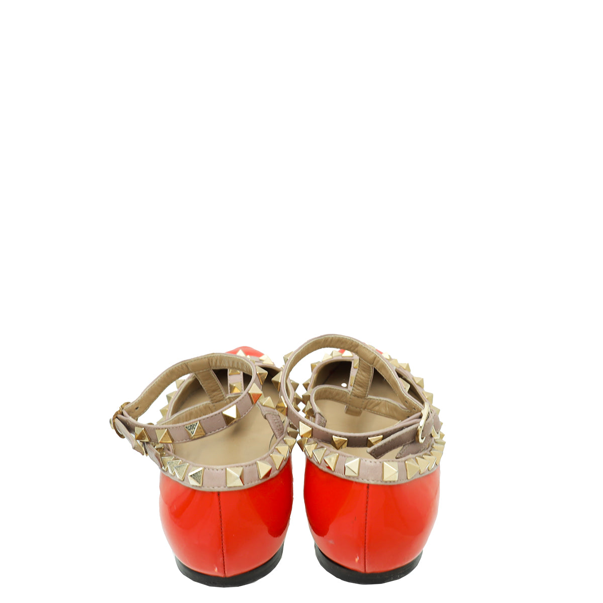 Valentino Coral Rockstud Caged Flat Ballerina 36