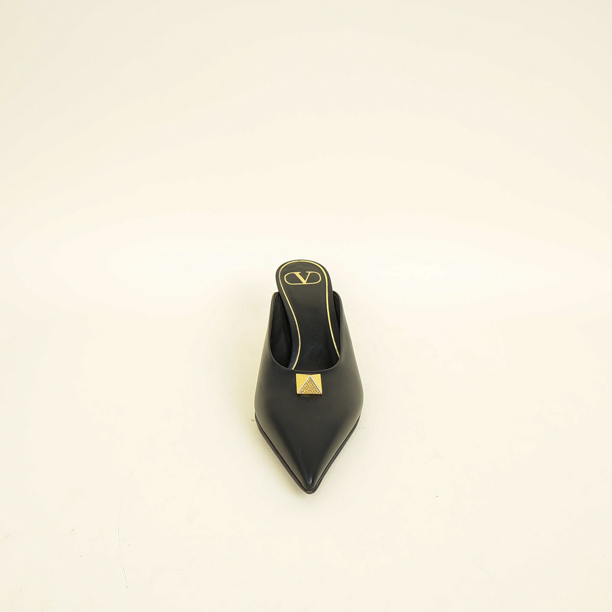 Valentino Black One Stud Mules 36