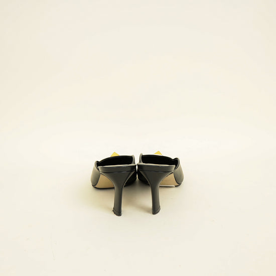 Valentino Black One Stud Mules 36