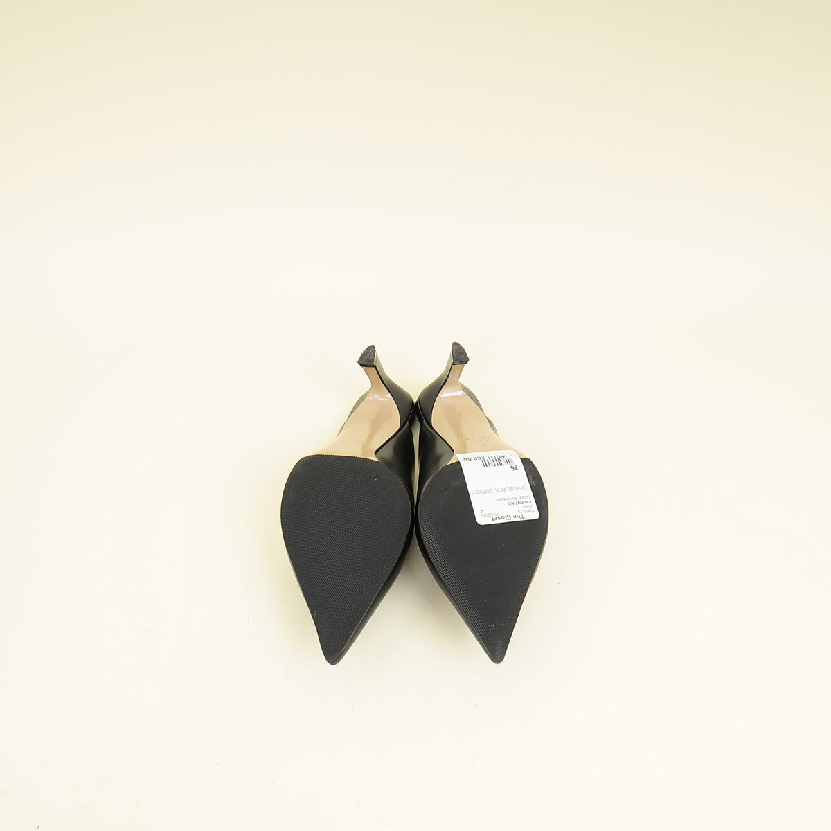 Valentino Black One Stud Mules 36