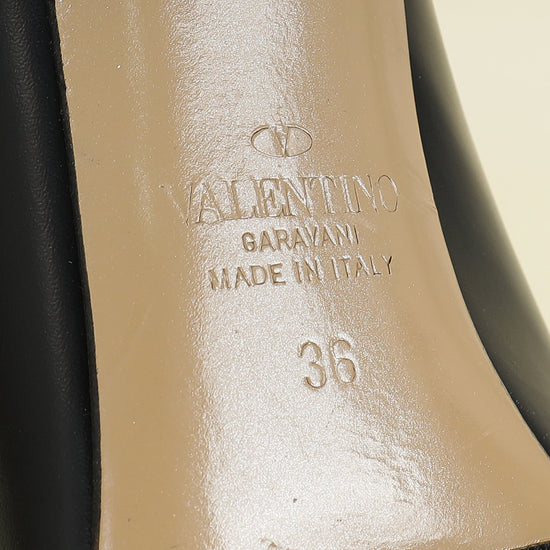 Valentino Black One Stud Mules 36