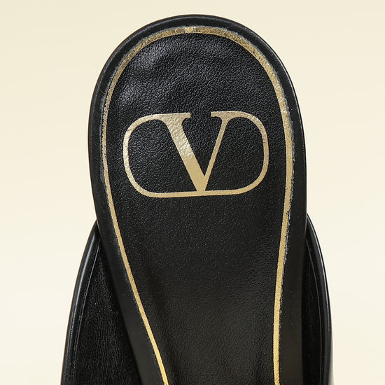 Valentino Black One Stud Mules 36
