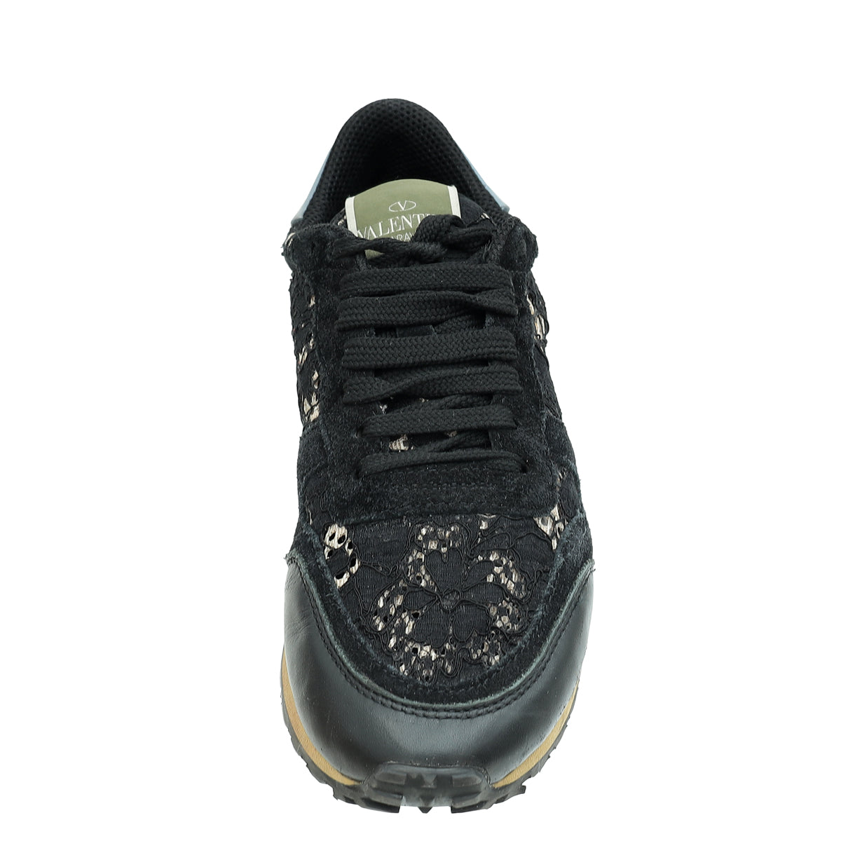 Valentino Black Multicolor Lace Rockrunner Sneaker 36-Valentino-THE CLOSET