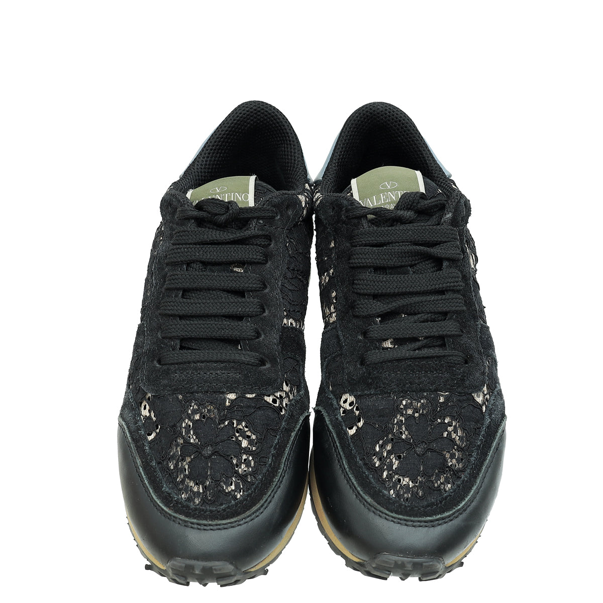 Valentino Black Multicolor Lace Rockrunner Sneaker 36 – THE CLOSET