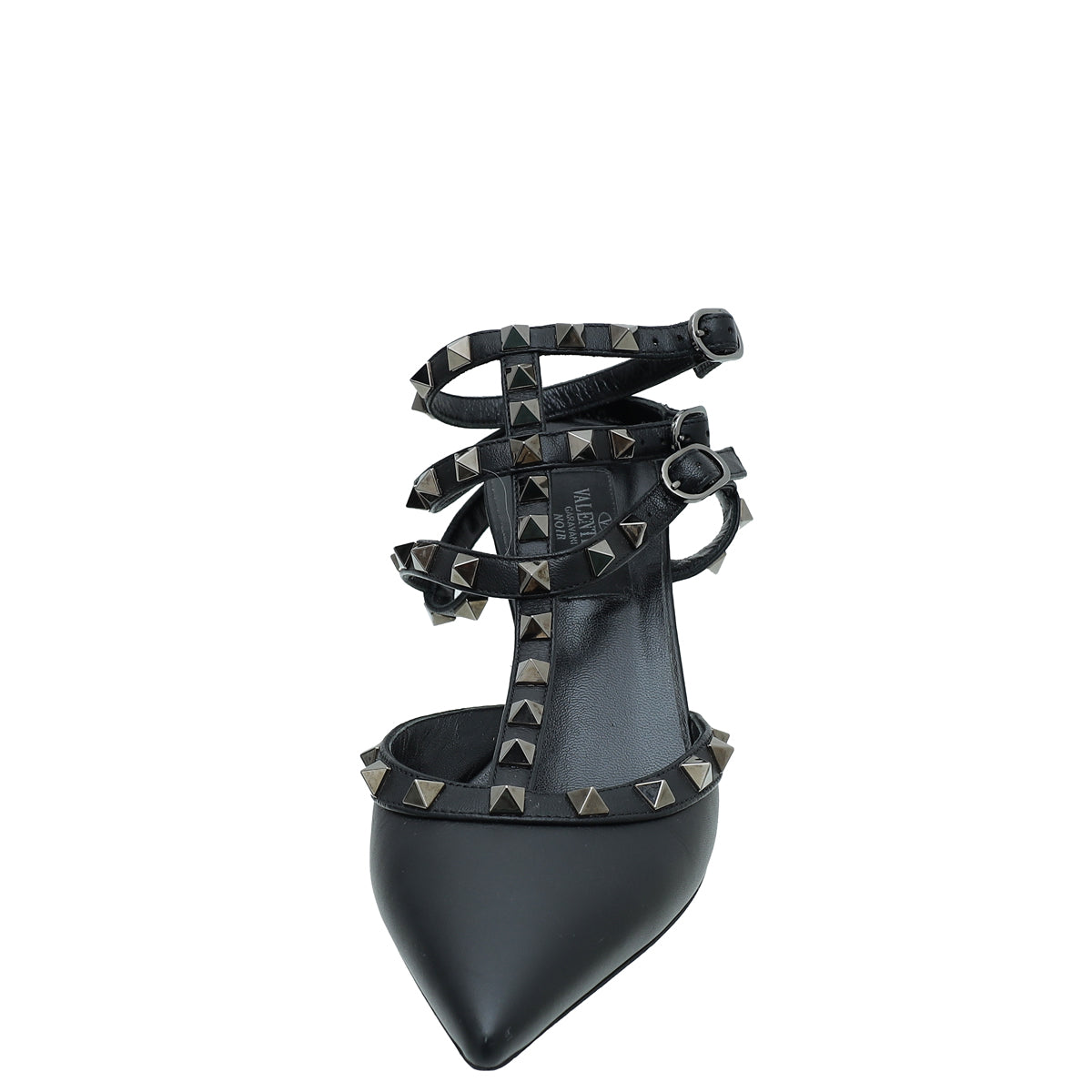 Valentino Black Rockstud Caged Pump 36-Valentino-THE CLOSET