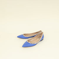 Valentino Blue Rockstud Ballerina Flats 37