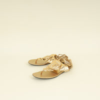 Valentino Gold Atelier Gladiator Sandals 37.5