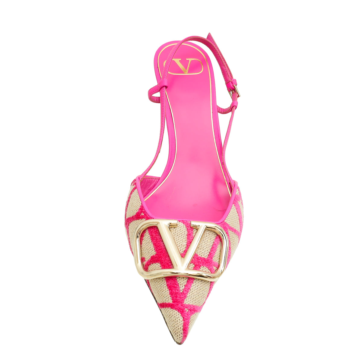 Valentino Bicolor Vlogo Slingback Pump 38-Valentino-THE CLOSET
