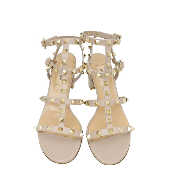 Valentino Poudre Rockstud Ankle Strap Sandal 37.5